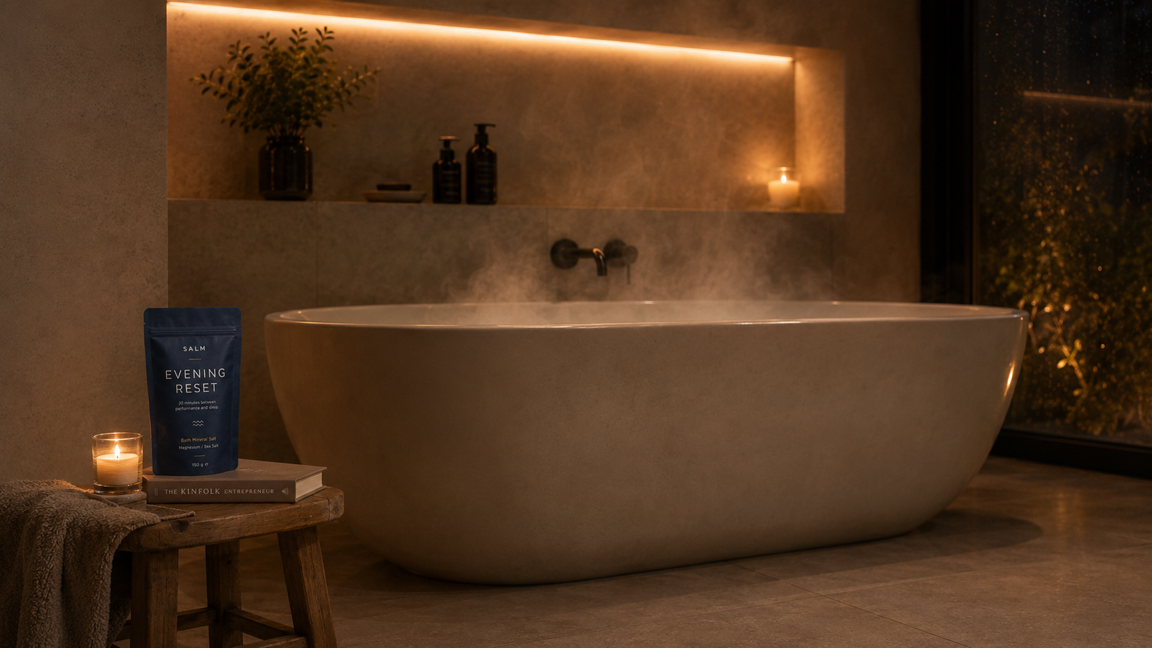 SALM Evening Reset — koupelový rituál